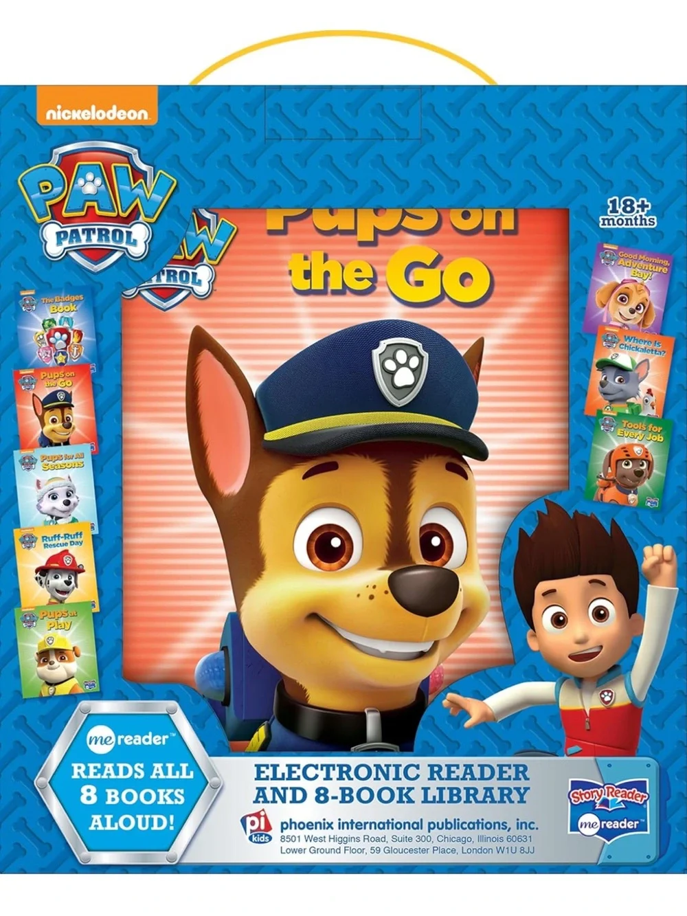 PAW Patrol Electronic Reader and 8-Book Library - New in box
